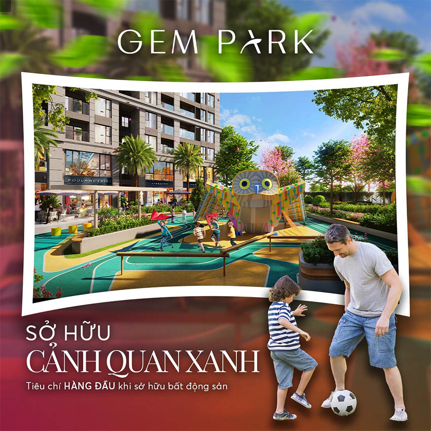 Gem Park sở hữu cảnh quan xanh