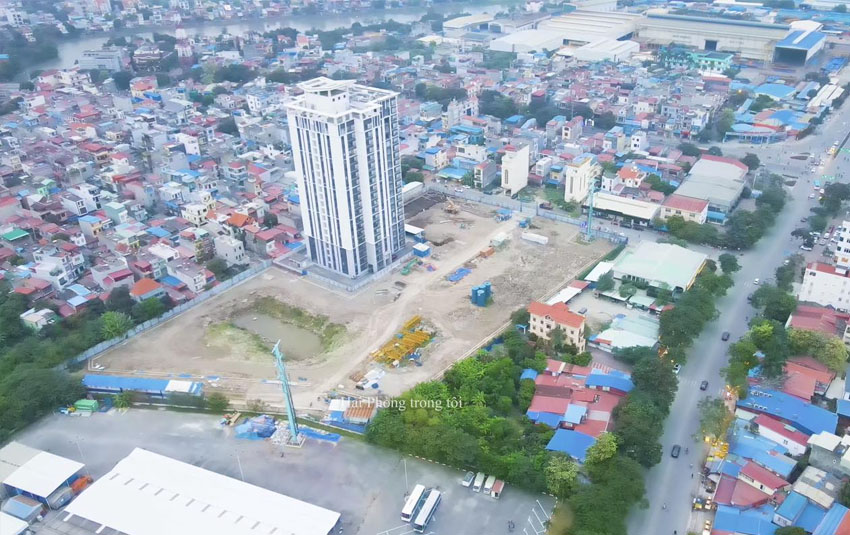 Khu đất xây dựng chung cư Gem Park Hải Phòng xem từ trên cao
