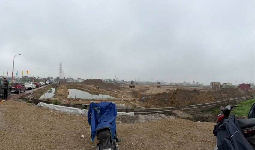 Dự án Him Lam Central Park đang làm hạ tầng và đường ống nước