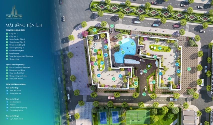Tiện ích sống đẳng cấp bên trong chung cư The Zenith Hải Phòng